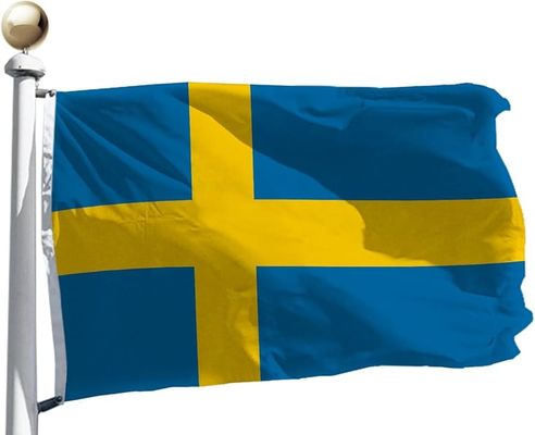 Good price 3x5Ft Sweden Flag Polyester Fabric With Two Plastic Hooks  Outdoor And Indoor Fabric online