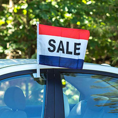 Buy Single Sided Or Double Sided Car Sales Flags Screen Printed online manufacture
