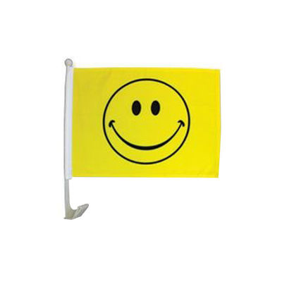 Good price Smile Flagolden car flags screen printed high quality online