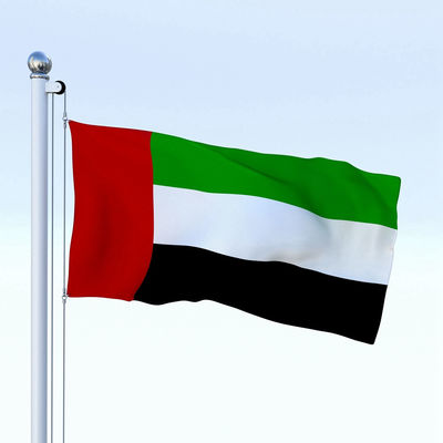 Buy The United Arab Emirates Flag 90x150cm knitted polyester national flag outdoor canvas header with grommets online manufacture