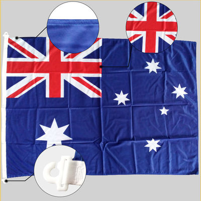 Good price 3x5' Australia Flag Knitted Polyester Rope and swiss buckle Customized online