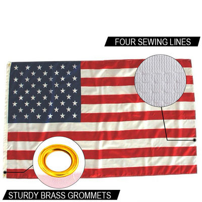 Good price American USA Flag 90 X 150cm Knitted Polyester Single Reverse Indoor Outdoor National Banner online