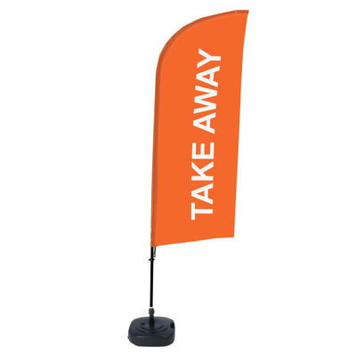 Buy Polyester Double Side Printing Screen Printing Beach Custom Feather Flag Banners online manufacture