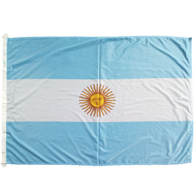 Buy CMYK Color National Screen Printed Argentina Flag Banner Custom online manufacture
