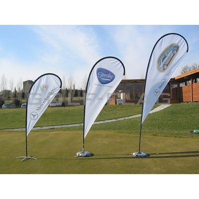 Good price Single Side Screen Printed Custom Beach Flags 100% Polyester online