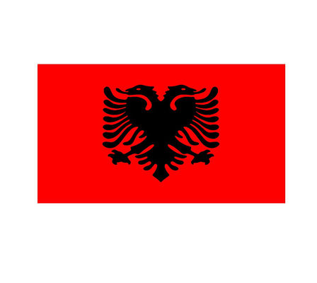 Good price Knitted Polyester Albania Flag 90x150cm Outdoor Canvas Header With Grommets online