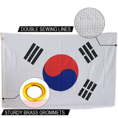 Good price The South Korea Flag 90 X 150cm Knitted Polyester Indoor Outdoor National Banner online