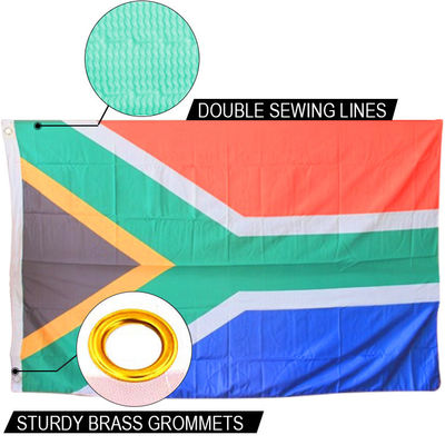 Good price South Africa National Flag 90 X 150cm Knitted Polyester Single Reverse online