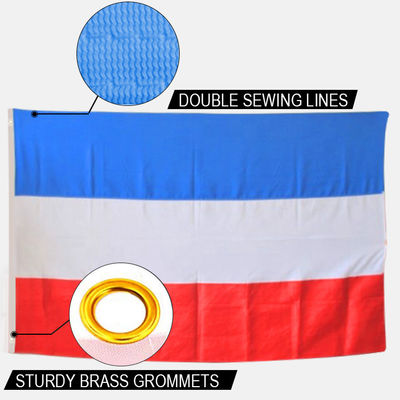 Good price Yugoslavia Flag 90x150cm knitted polyester national banner single reverse indoor outdoor canvas header with grommets online