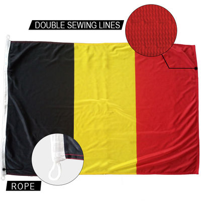 Good price Belgium National Flag 3x5' Knitted Polyester Rope And Loops Customized Indoor Outdoor online