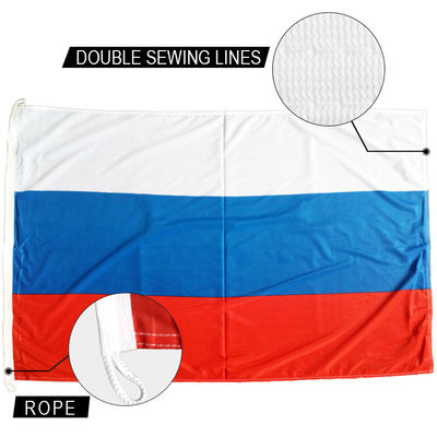 Good price 3x5' Russia National Flag Knitted Polyester Rope and loops Customized indoor outdoor online