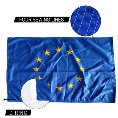 Good price 2x3' European Union Flag Knitted Polyester Single Reverse Indoor Outdoor Header online
