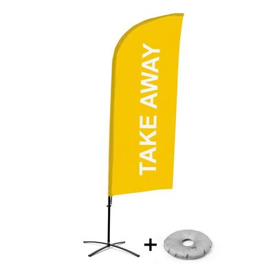 Good price 4.5m 3.5m Custom Printed Outside Flying Teardrop Flagpoles Feather Banner Beach online
