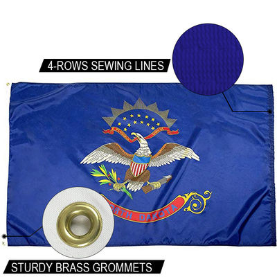 Good price 3x5' State of North Dakota Flag Outdoor Indoor Heavy Duty Dupont Nylon US Flags Canvas Header with 2 Brass Grommets online