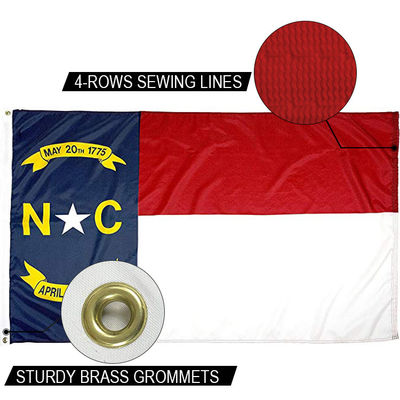 Good price State of North Carolina Flag 3x5 ft Outdoor Heavy duty Dupont Nylon US Flags Brass Grommets online