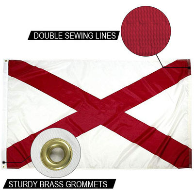 Good price State of Alabama Flag 3x5 ft Outdoor Heavy duty Dupont Nylon US Flags Strong Canvas Heading and  Brass Grommets online