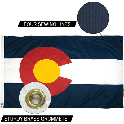 Good price State of Colorado Flag 3x5 ft Outdoor Heavy duty Dupont Nylon US Flags Strong Canvas Heading and  Brass Grommets online