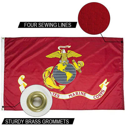 Good price US Marine Corps Flag 3x5 ft Outdoor Heavy duty Dupont Nylon Strong Canvas Heading and Brass Grommets online