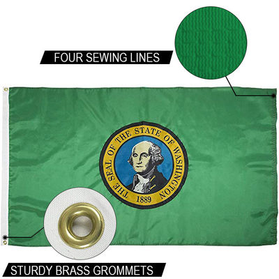 Good price State of Washington Flag 3x5 ft Outdoor Heavy duty Dupont Nylon US Flags Strong Canvas Heading and  Brass Grommets online