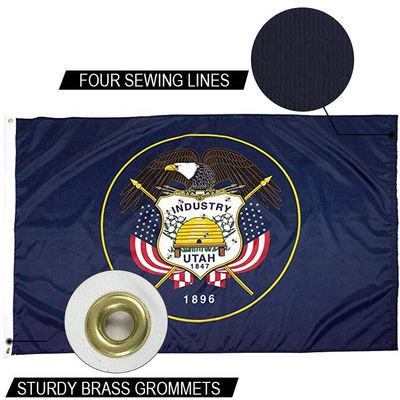 Good price State of Utah Flag 3x5 ft Outdoor Heavy duty Dupont Nylon US Flags Strong Canvas Heading and  Brass Grommets online