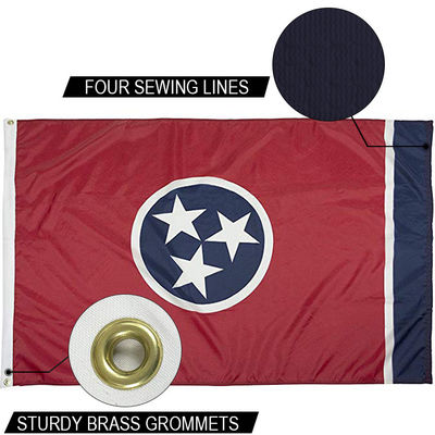 Good price State of Tennessee Flag 3x5 ft Outdoor Heavy duty Dupont Nylon US Flags Strong Canvas Heading and  Brass Grommets online