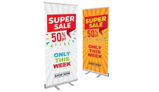 Good price Custom Printed Retractable Roll Up Banner Stand Portable Exhibition Advertising 80 X 200 120 X 200cm online
