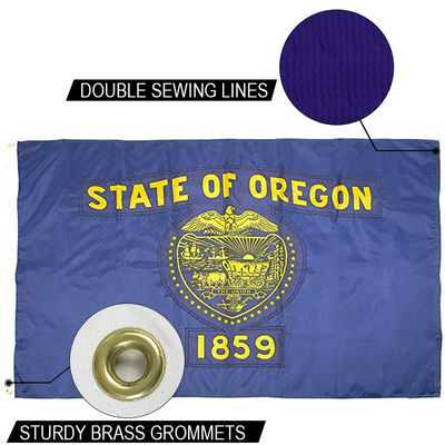 Good price State of Oregon Flag 3x5 ft Outdoor Heavy duty Dupont Nylon US Flags Strong Canvas Heading and  Brass Grommets online