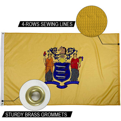 Good price Acid Digital Printing State Of New Jersey Flag 3x5 Ft Outdoor Heavy Duty Dupont Nylon online