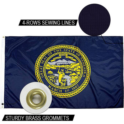 Good price Outdoor Custom Flag State Of Nebraska Flag 3x5ft Heavy Duty Dupont Nylon US Flags online