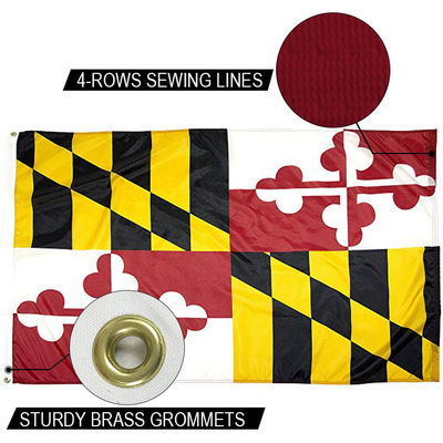 Good price State Of Maryland Flag Custom Flag 3x5 Ft Outdoor Heavy Duty Dupont Nylon US Flags online