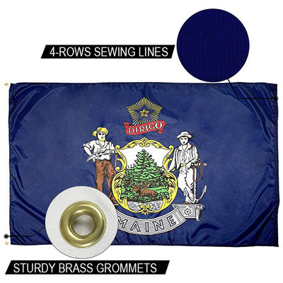 Good price Outdoor Heavy Duty Dupont Nylon US Flags State Of Maine Flag Water Resistant online