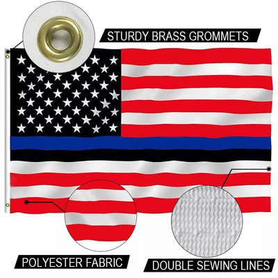 Good price Blue Lives Matter American USA Police Flag 3x5' Knitted Polyester Single Reverse online