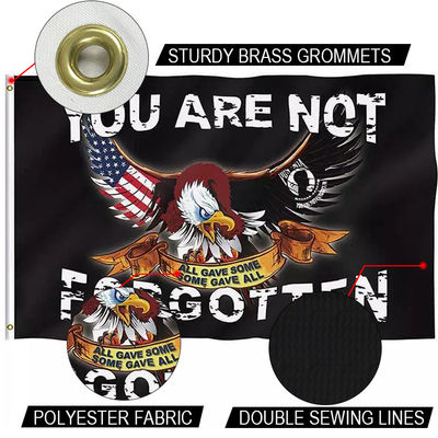 Good price POWMIA Flag 3 X 5' Knitted Polyester Single Reverse Custom Flag Digital Print online