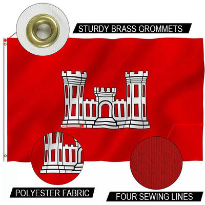 Good price Water Resistant US Army Corps Of Engineers Flag 3x5 Feet Knitted Polyester online